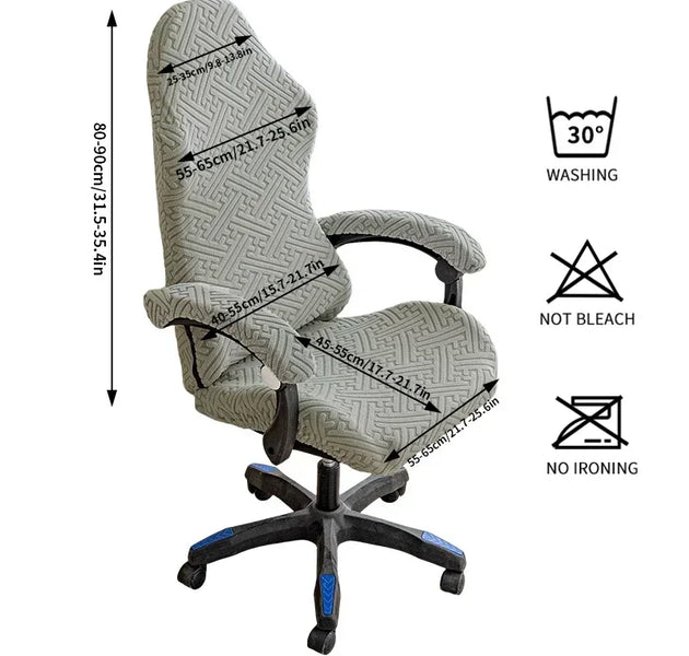 Jacquard Gaming Chair Covers Elastic Office Chairs Cover Armchair Slipcover Computer Chair Slipcovers with Armrest Covers