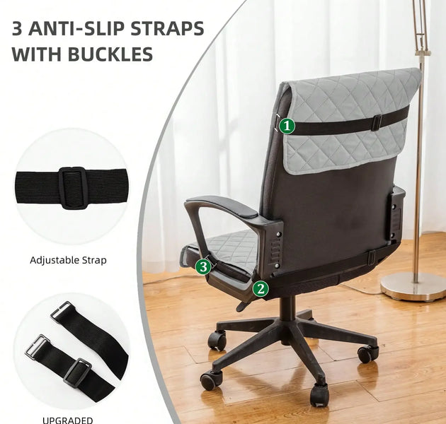 1pc Waterproof,Oil-Proof And Dust-Proof Chair Covers For Office Chairs,All-Season Universal Diamond-Grid Chair Cushions
