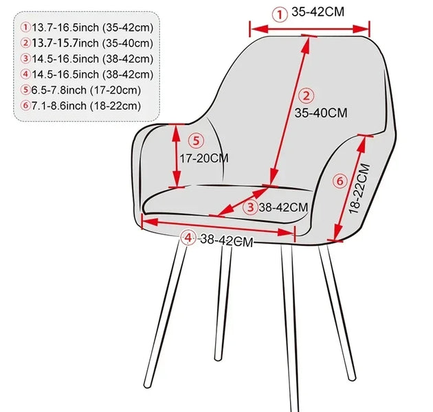 1PC Water Repellent Elastic Chair Cover Stretch High Armchair Covers Office Chairs Slipcover Seat Cover for Hotel Dining Room