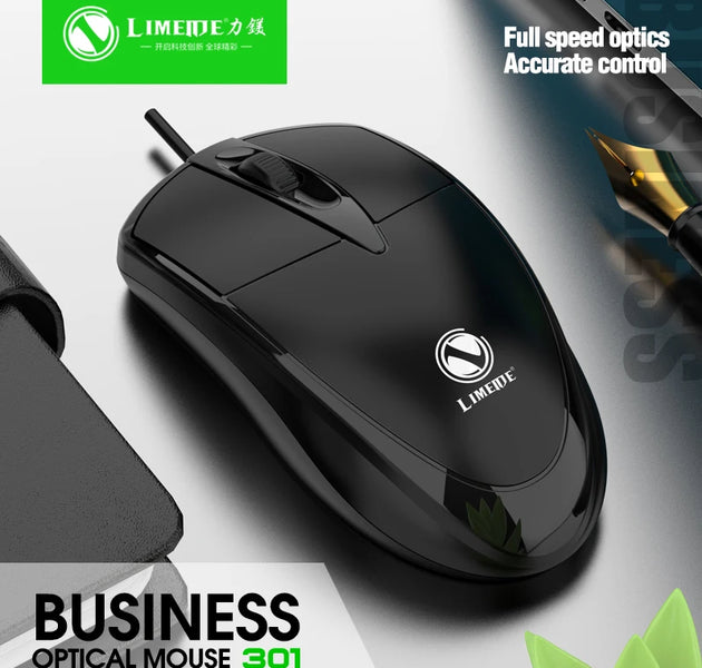 301 Wired Mouse Office Gaming Desktop Computer Laptop Business Mouse USB Optical Mouse